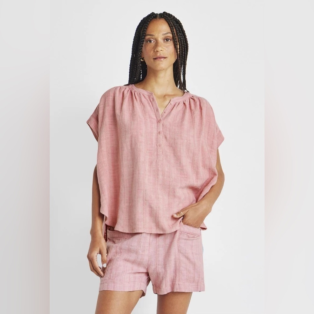 SPLENDID Priya Button Down Top in Pink Lotus NWT - Picture 7 of 7
